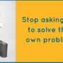 Stop asking kids to solve their own problems. Little boy in a man's suit.